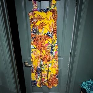 Vince Camuto Yellow Floral Maxi Dress